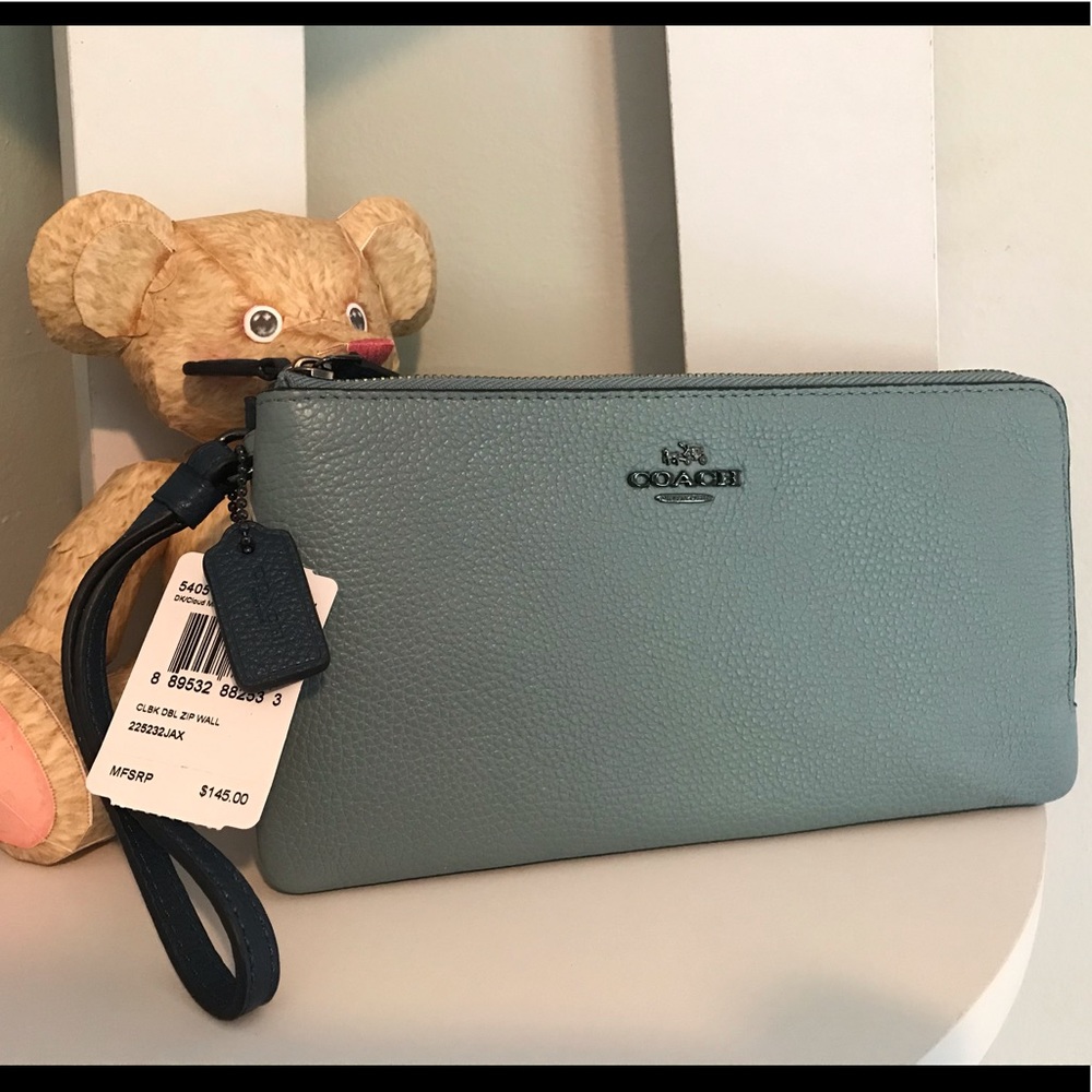 Coach Double Zip Wallet Colorblock